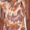 Leany asymmetrische jersey T-shirtjurk met waterverfprint