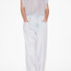 Leaza geplooide katoenen voile top