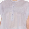 Leaza geplooide katoenen voile top