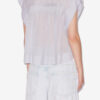 Leaza geplooide katoenen voile top