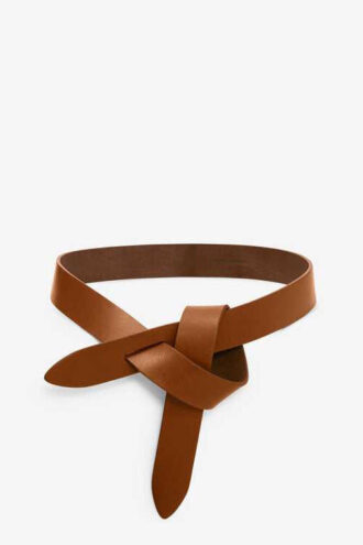 Lecce leren riem met strik