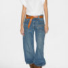 Lecce leren riem met strik