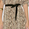 Lecce leren riem met strik