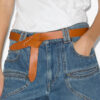 Lecce leren riem met strik