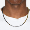 Lenno ketting van natuursteen en messing