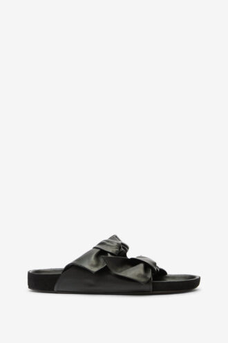 Lennyo Bow leren sandalen