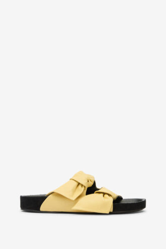 Lennyo Bow leren sandalen