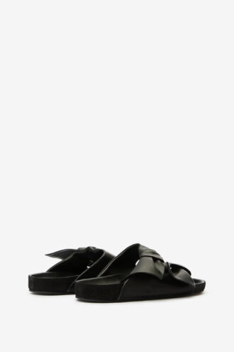 Lennyo Bow leren sandalen