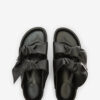 Lennyo Bow leren sandalen