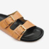 Lennyo leren sandalen met open teen