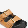 Lennyo leren sandalen met open teen