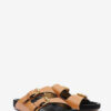 Lennyo leren sandalen met open teen