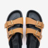Lennyo leren sandalen met open teen