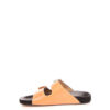 Lennyo leren sandalen met open teen