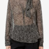 Leona bedrukte mousseline blouse Leona bedrukte mousseline blouse