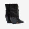 Leyane leren cowboylaarzen met hoge hakken