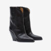 Leyane leren cowboylaarzen met hoge hakken