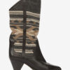 Lijita leren en jacquard cowboylaarzen