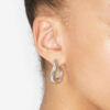 Links “Link” Style Hoop Oorbellen