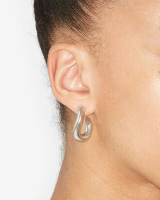Links “Link” Style Hoop Oorbellen