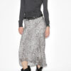 Lisanne midi-rok van burn-out fluweel