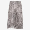 Lisanne midi-rok van burn-out fluweel