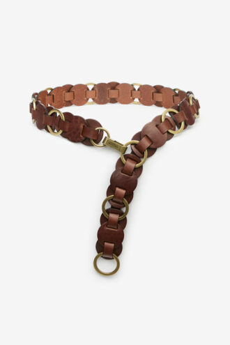 Lota leren riem met ringen