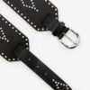 Lucie brede leren riem met studs