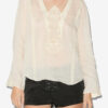 Luna geborduurde ramie blouse
