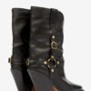 Lyka leren cowboylaarzen met riempjes
