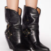 Lyka leren cowboylaarzen met riempjes