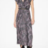 Lyndsay midi-jurk met print en plooien