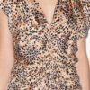 Lyndsay midi-jurk met print en plooien