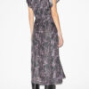 Lyndsay midi-jurk met print en plooien