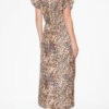 Lyndsay midi-jurk met print en plooien