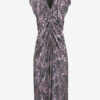 Lyndsay midi-jurk met print en plooien