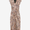 Lyndsay midi-jurk met print en plooien