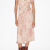 Lyndsay midi-jurk van burn-outfluweel