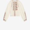 Lynne geborduurde gaasblouse Lynne geborduurde gaasblouse