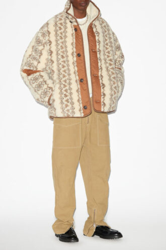 Madeo Omkeerbare jas in shearling-stijl met print
