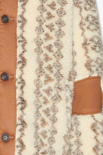 Madeo Omkeerbare jas in shearling-stijl met print