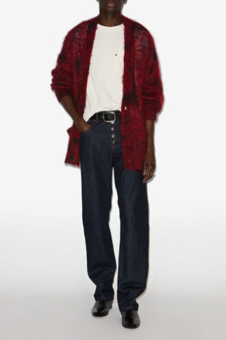 Mahel lang vest van kid mohair