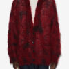 Mahel lang vest van kid mohair