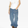 Maisan gedrapeerd T-shirt met korte mouwen