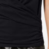 Maisan gedrapeerd T-shirt met korte mouwen