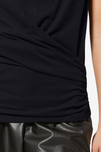 Maisan gedrapeerd T-shirt met korte mouwen