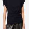 Maisan gedrapeerd T-shirt met korte mouwen