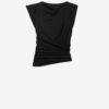 Maisan gedrapeerd T-shirt met korte mouwen