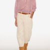 Maria bedrukte katoenen voile blouse