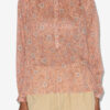 Maria bedrukte katoenen voile blouse